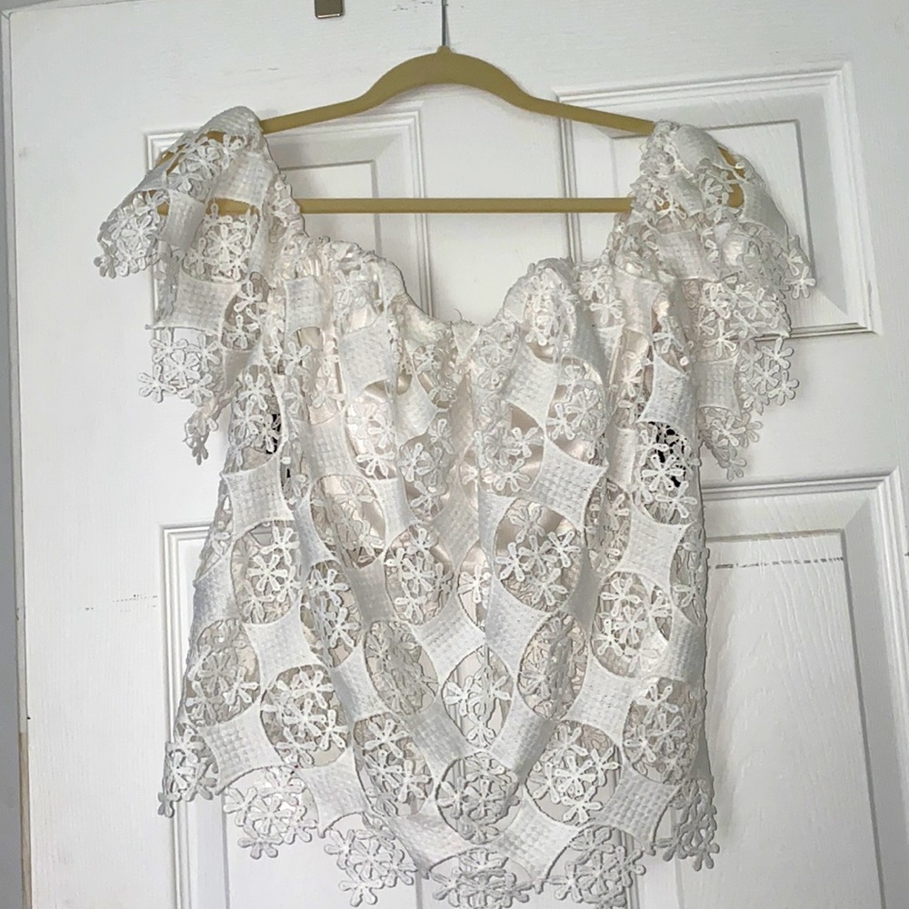 White lace blouse